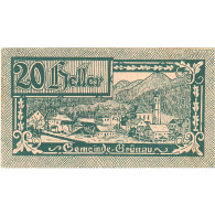 Billet, Autriche, Grünau, 20 Heller, Village 1920-11-30, SPL Mehl:FS 300b - Oesterreich