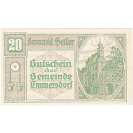 Billet, Autriche, Emmersdorf, 20 Heller, Eglise 1920-12-31, SPL Mehl:FS 171a - Oesterreich