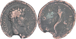 ROME - As - Marc Aurèle 145 AD - Corne D'abondance à Droite - COS II - RARE - RIC.1259 Type 1 - 17-158 - La Dinastía Antonina (96 / 192)