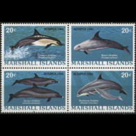 MARSHALL IS. 1984 - Scott# 57a Dolphins Set Of 4 MNH - Marshall