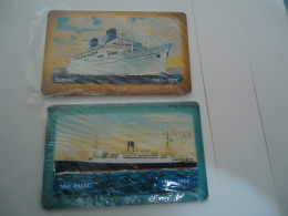 GREECE  MINT 2   COLLECTORS  CARD SHIPS) -S15/S16- -11/97- - Boats