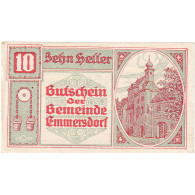 Billet, Autriche, Emmersdorf, 10 Heller, Eglise 1920-12-31, SPL Mehl:FS 171d - Oesterreich