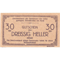 Billet, Autriche, Steinakirchen, 30 Heller, Eglise, 1920-10-30, SPL Mehl:FS 1022 - Oesterreich