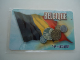 BELGIUM MINT  GREECE  PHONECARDS  COINS ANS FLAGS  2 SCAN - Sonstige & Ohne Zuordnung