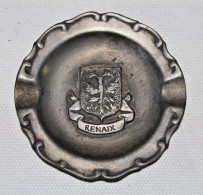 C172 Ancien Cendrier En étain - Souvenir De Renaix - Metall