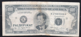 One Hundred Dollars - Falsyfikat - Specimen