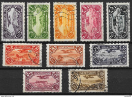 TIMBRE GRAND LIBAN SERIE POSTE AERIENNE N° 39/48 OBLITERATIONS CHOISIES - Airmail