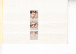 ITALIA  1929 - Unificato 75  (x 3) - Tassa Di Bollo - Revenue Stamps