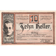 Billet, Autriche, Aurolzmunster, 10 Heller, Eglise 1920-04-09, SPL Mehl:FS 69a - Oesterreich