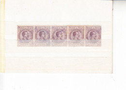 ITALIA  1906 - Unificato  37°   (x 5) - Marca Da Bollo - Revenue Stamps