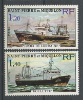 SPM MIQUELON N° 453/454 ** Neufs MNH Superbes C 23,50 € Bateaux Goélette Boats Ships Pêche Fishing Transports - Unused Stamps