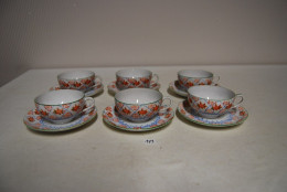 C173 Service à Café - Très Fine Porcelaine - 12 Pcs - Rare Vintage - Cups