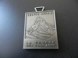 Old Medal Medaille Suisse Svizzera Switzerland - La Course Des Cinq 4000 - Cervin - Sierre Zinal - 1997 - Autres & Non Classés