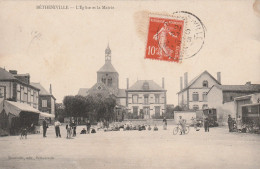 Betheniville Eglise Mairie  Fete ( Animee ) Bosserelle Editeur ( Tache Angle Sup Droit ) - Bétheniville