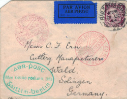 Galway 1932 First Flight Experimental Air Mail Via Dublin-Berlin > Ern Rasiermesser-herst. Solingen - Luftpost - Schwert - Lettres & Documents