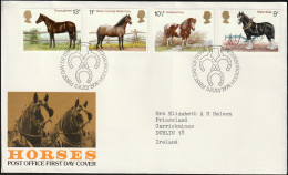 Great Britain   .   1978   .  "Horses"   .   First Day Cover - 4 Stamps - 1971-1980 Decimal Issues