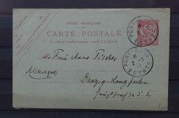 12 - 23 // Port Saïd - Entier Postal De Type Mouchon à Destination De Dantzig - Deutschland - Covers & Documents
