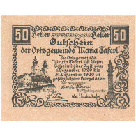 Billet, Autriche, Maria Taferl, 50 Heller, Eglise, 1920 SPL Mehl:FS 588 - Oesterreich