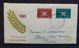 12 - 23 // Nederland  - Europa 1963 Sur Lettre à Destination De Veyrier Du Lac - Haute Savoie - Lettres & Documents