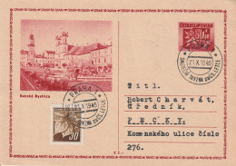 Tchécoslovaquie Entier Postal  Illustré Praha 1945 - Cartes Postales