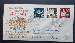 12 - 23 // Nederland - Nationale Herdenking 1963 Sur Lettre à Destination De Veyrier Du Lac - France - Lettres & Documents