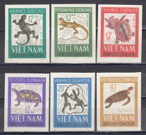 Vietnam Nord 1966 - Reptiles, Mi-Nr. 432/37, Imperforated, MNH** - Viêt-Nam