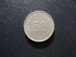 RÉPUBLIQUE FÉDÉRALE  ALLEMANDE : 50 PFENNIG   1971 J    KM 109.2     SUP - 50 Pfennig