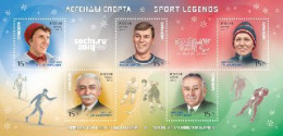 Russia Russland Russia 2013 Olympic Winter Games In Sochi Legends Of Soviet Sport And Coubertin Block MNH - Winter 2014: Sochi