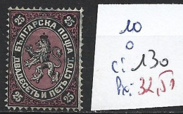 BULGARIE 10 Oblitéré Côte 130 € - Used Stamps