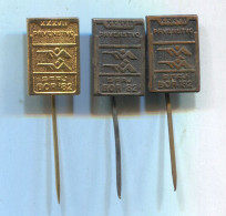 Archery Shooting Tiro Con Larco, Yugoslavia Championship 1982. Vintage Pin Badge Abzeichen, 3 Pcs - Tir à L'Arc