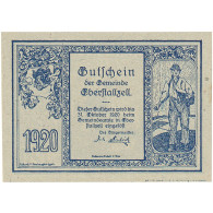 Billet, Autriche, Eberstallzell, 20 Heller, Eglise 1920-10-30, SPL Mehl:FS 146 - Oesterreich