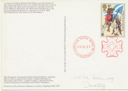 GB SPECIAL EVENT POSTMARKS 1983 NATIONAL POSTAL MUSEUM LONDON EC1. - FDC STRUCK IN RED - Cartas & Documentos