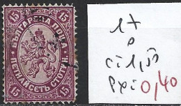 BULGARIE 17 Oblitéré Côte 1.50 € - Used Stamps