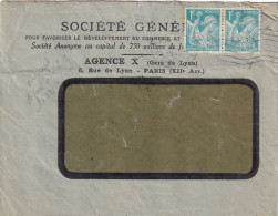 France - Timbres Perforés Sur Lettre - Covers & Documents