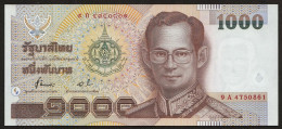 1000 Baht King Bhumibol 72th Birthday P-104 Thailand 1999 UNC - Thailand