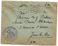 Enveloppe  Oblit  GRASSE  (SM) Alpes Maritimes Cachet  "district De GRASSE" - Oorlog 1914-18