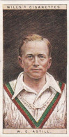 Cricketers 1928 - Wills Cigarette Card - 1 WE Astill - Wills