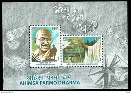 INDIA 2019 MAHATMA GANDHI - AHIMSA PARMO DHARMA Miniature Sheet / SS MNH, P.O Fresh & Fine - Mahatma Gandhi