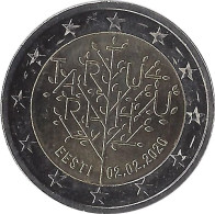 2020 ESTONIE - 2 Euros Commémorative - 100 Ans Du Traité De Paix De Tartu - Estonie