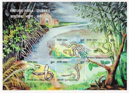 India 2003 Snakes Nature Animals Fauna Reptiles Miniature Sheet MS MNH As Per Scan - Unused Stamps