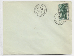 FRANCE N° 504 1FR SURTAXE OEUVRE DE LA MER LETTRE PARIS 64 23.10.41 1ER JOUR DU TIMBRE SUPERBE - ....-1949