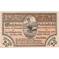 Billet, Autriche, Schonbichl, 20 Heller, Champs 1920-12-30, SPL Mehl:FS 969IIa - Oesterreich