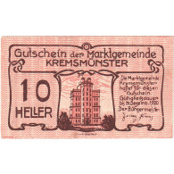 Billet, Autriche, Kremsmunster, 10 Heller, Cochon, 1920, SPL, Mehl:FS 476Ia - Oesterreich