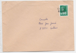 BEQUET 80C VERT LETTRE ANNULATION GRIFFE EN ARRIVEE CALLAS 83028 - 1971-1976 Marianna Di Béquet