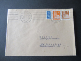 Bizone 1949 Bauten MiF Maschinenstempel München BPA 1 Ac Mit Notopfer Mit Farbverschmierung München Ortsbrief - Cartas & Documentos