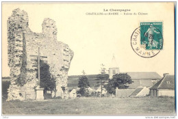 _Np211: La Champagne CHATILLON-sur-MARNE - Ruines Du Château....pli Petit Coin 1912 ( = Avant La Guerre...) - Châtillon-sur-Marne