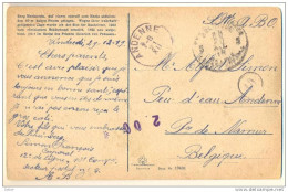 3pk822: Postkaart: Burg  Rheinstein: S.M.A.B.O.: 5PMB 5 BLP: > ANDENNE 7-8 21 XII ___: Geen Jaartal: Noodstempel - Foruna (1919)