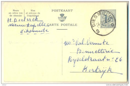 1p552:  CARTE POSTALE POSTKAART: 1,50F :  D DIKSMUIDE D  1958 > Kortrijk - Cartes Postales 1951-..