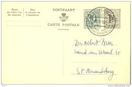 QQ923: POSTKAART  CARTE POSTALE: 30ct+1,20F : BRUXELLES-BRUSSEL 18-3-58-4 EXPOSTION POSTALE.... - Herdenkingsdocumenten