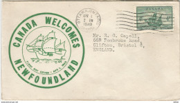 6Mm892: N° 282: CANADA WELCOMES NEWFOUNDLAND APR 1 1849 ... - ....-1951